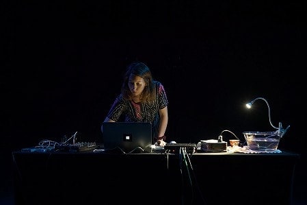 The sea, the sea, 2019, sound performance for Contemporary Musiking Hong Kong's Sound Forms Festival, photo: Andrew Chan 